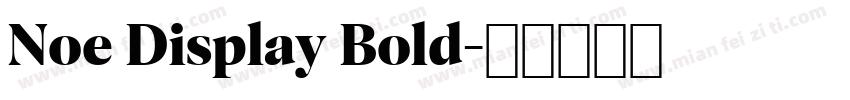Noe Display Bold字体转换